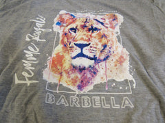 Femme Royale Barbella Shirt Gray Female Adult Size M Solid -- Used
