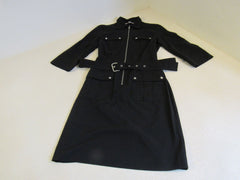 Michael Kors Dress Black Zip Up Female Adult Size S Solid -- Used