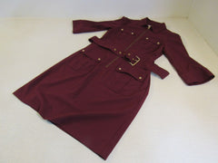 Michael Kors Dress Maroon Zip Up Female Adult Size S Solid -- Used