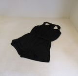 Guess Romper Jumpsuit Black Front Pockets Lined Bottom Female Adult Size M Solid -- Used