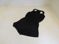 Guess Romper Jumpsuit Black Front Pockets Lined Bottom Female Adult Size M Solid -- Used