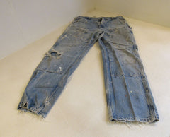 Carhartt Dungaree Fit Jean Painter Pants Blue Male Adult Size 38 x 34 -- Used