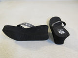 Yellow Box Wedge Flip Flop Sandal Embellished Female Adult Size 8 Solid -- Used