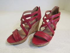 Miz Moon Kiara Wedge Sandal Platform Adult Size 8-1/2 Reds -- Used