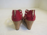 Miz Moon Kiara Wedge Sandal Platform Adult Size 8-1/2 Reds -- Used