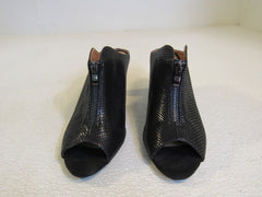 J Renee Franca Open Toe Booties Sandal Black Female Adult Size 8-1/2 Solid -- Used
