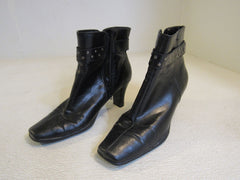 Aerosoles A2 Cingalong Ankle Boots Black 3-in Heel Female Adult Size 8 Solid -- Used