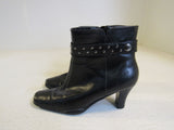 Aerosoles A2 Cingalong Ankle Boots Black 3-in Heel Female Adult Size 8 Solid -- Used