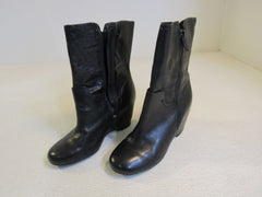 Franco Sarto Mercury Boots Wedge Black 3-3/4-in Heel Female Adult Size 8 Solid -- Used