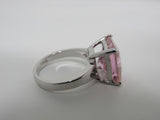 Edco Fashion Ring Princess Cut Pink Faux Gem Female Adult Size 8 Pinks Solid -- Used