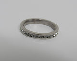 Designer Fashion Ring Clear/Silver Female Adult Size 8 -- Used