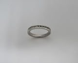 Designer Fashion Ring Clear/Silver Female Adult Size 8 -- Used