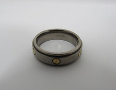 REVV Fashion Ring Silver/Gold TI 14K Male Adult Size 11 -- Used