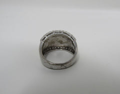 Designer Fashion Ring Silver/Copper Female Adult Size 8 -- Used