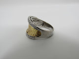 Designer Fashion Ring Silver/Copper Female Adult Size 8 -- Used