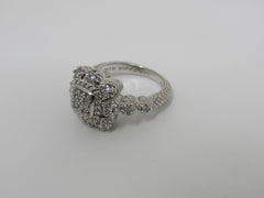 Judith Ripka Collection Ring Diamonique Silver/Clear Female Adult Size 8 -- Used