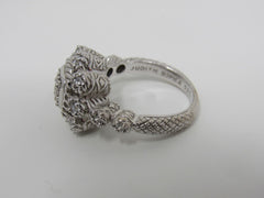 Judith Ripka Collection Ring Diamonique Silver/Clear Female Adult Size 8 -- Used