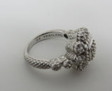 Judith Ripka Collection Ring Diamonique Silver/Clear Female Adult Size 8 -- Used