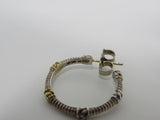 Judith Ripka Collection Hoop Earrings Silver/Gold Post Back Female Adult -- Used