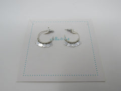 Stella & Dot Silver Hoop Earrings Silver Female Adult Metallics -- Used
