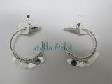 Stella & Dot Silver Hoop Earrings Silver Female Adult Metallics -- Used