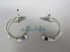 Stella & Dot Silver Hoop Earrings Silver Female Adult Metallics -- Used