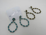 Charming Charlie Fashion Earrings Lot of 2 Pair Silver/Turquoise Female Adult -- Used
