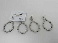 Charming Charlie Fashion Earrings Lot of 2 Pair Silver/Turquoise Female Adult -- Used