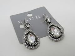 Laura Teardrop Earrings Silver/Clear Female Adult -- Used