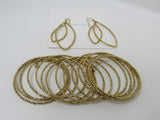 Stella & Dot Matching Earrings and Bracelet Gold Female Adult -- Used