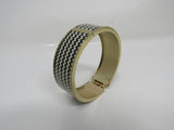 Designer Hinged Bangle Cuff Bracelet Gold/Black/Off White Female Adult -- Used