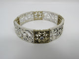Designer Stretch Bangle Bracelet Silver/Gold Female Adult -- Used
