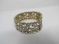 Designer Stretch Bangle Bracelet Gold/Black/Off White Female Adult -- Used