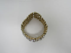 Designer Stretch Bangle Bracelet Gold/Black/Off White Female Adult -- Used