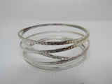 Designer Wave Wrap Bangle Bracelet Silver Female Adult -- Used