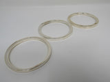 Designer Bangle Bracelet Set of 3 Silver Female Adult Size one size -- Used