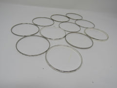 Designer Bangle Bracelet Set of 11 Silver Female Adult -- Used