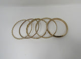 Designer Bangle Bracelet Set of 5 Copper Female Adult Metallics -- Used