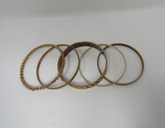 Designer Bangle Bracelet Set of 5 Copper Female Adult -- Used