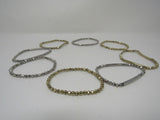 Designer Stretch Beaded Bracelet Set of 8 Gold/Silver Female Adult -- Used