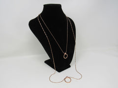 Designer Double Chain Pendant Necklace Copper Female Adult -- Used