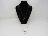 Designer Double Chain Pendant Necklace Copper Female Adult -- Used