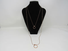 Designer Double Chain Pendant Necklace Copper Female Adult -- Used