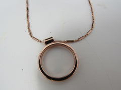 Designer Double Chain Pendant Necklace Copper Female Adult -- Used
