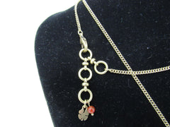 Lucky Brand Ornate Ball & Tassel Pendant Necklace Gold/Silver Female Adult -- Used