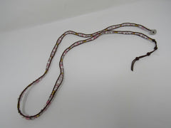 Victoria Emerson Wrap Bracelet Pink/Gold/Pearl Beads Female Adult -- Used