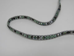 Victoria Emerson Wrap Bracelet Mint Green/Silver Beads Female Adult -- Used