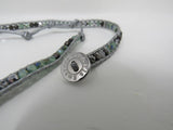 Victoria Emerson Wrap Bracelet Mint Green/Silver Beads Female Adult -- Used