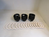 Professional Recessed Luminaire Trim Lot of 16 Black/White -- Used