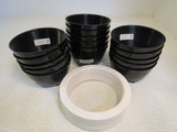 Professional Recessed Luminaire Trim Lot of 16 Black/White -- Used